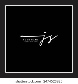 JS Handwritten Signature logo - Vector Logo Template for Beauty, Fashion and Photography Business
