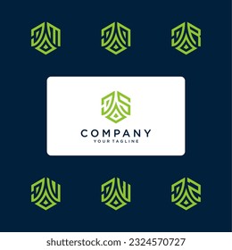 JS hexagon logo vector. Hexagon logo with two initial. Develop, natural, luxury, modern, finance logo, strong, suitable for your company.
