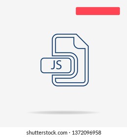 Js icon. Vector concept illustration for design.