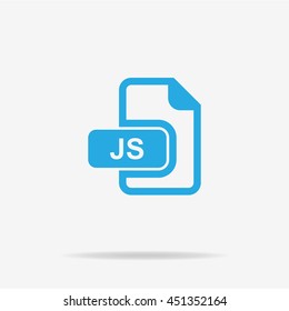 Js icon. Vector concept illustration for design.