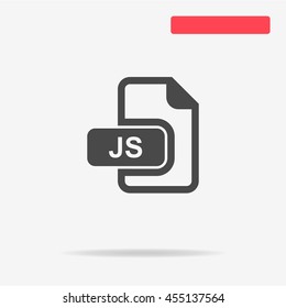 Js icon. Vector concept illustration for design.