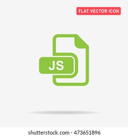 Js icon. Vector concept illustration for design.