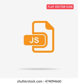 Js icon. Vector concept illustration for design.