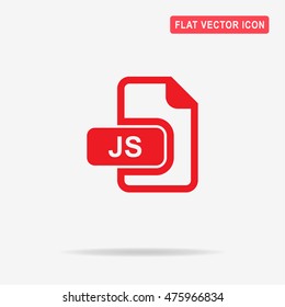 Js icon. Vector concept illustration for design.