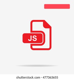 Js icon. Vector concept illustration for design.