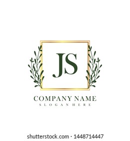 JS Initial beauty floral logo template