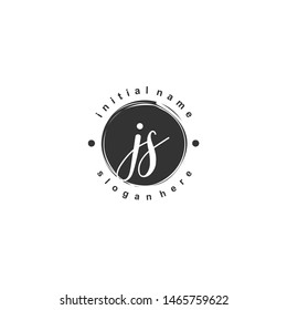 JS Initial beauty monogram logo vector