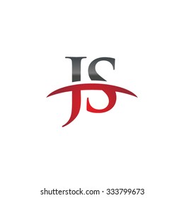 JS initial company red swoosh logo