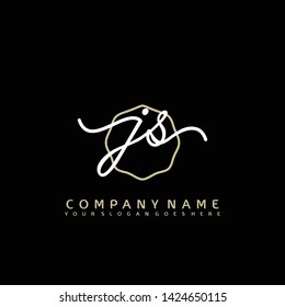 JS Initial handwriting logo concept