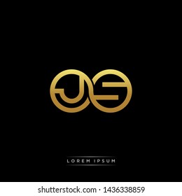 JS initial letter linked circle capital monogram logo modern template