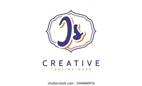 JS Initials, handwriting logo vector