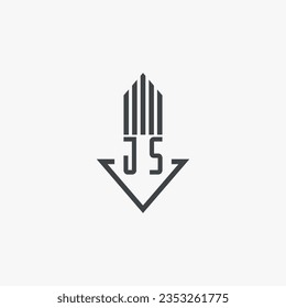 JS initials Real Estate Logo stock illustration. Logo vector
