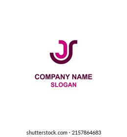 JS letter initial logo, capital letter in unique shape.