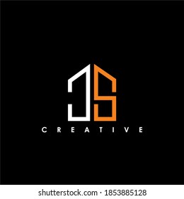 JS Letter Initial Logo Design Template Vector Illustration