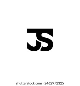 JS letter logo design. JS polygon, circle, triangle, hexagon, flat and simple style with white color variation letter logo set in one artboard. JS minimalist and classic logo. JS