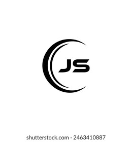JS letter logo design. JS polygon, circle, triangle, hexagon, flat and simple style with white color variation letter logo set in one artboard. JS minimalist and classic logo. JS