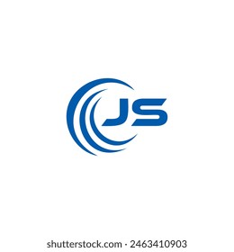 JS letter logo design. JS polygon, circle, triangle, hexagon, flat and simple style with white color variation letter logo set in one artboard. JS minimalist and classic logo. JS