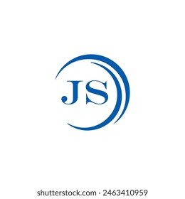 JS letter logo design. JS polygon, circle, triangle, hexagon, flat and simple style with white color variation letter logo set in one artboard. JS minimalist and classic logo. JS