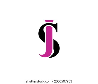 JS letter logo design vector template