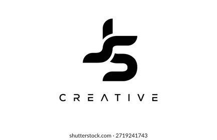 JS Letter Monogram Logo for Modern Creative Brand Identity