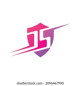 JS LETTERS LOGO WITH SHIELD