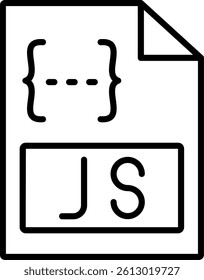 Js Line Vector Icon Design