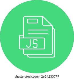 Design de ícone de vetor de linha Js
