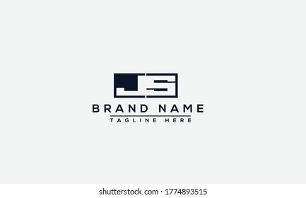 JS Logo Design Template Vector Graphic Branding Element.