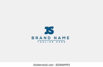 JS Logo Design Template Vector Graphic Branding Element.