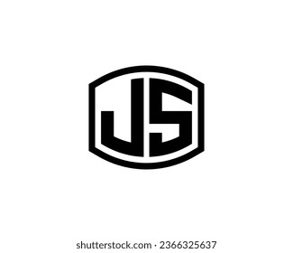 JS logo design vector template