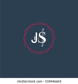 js logo initial Letter, Abstract Polygonal Background Logo, design for Corporate Business Identity,flat icon, Alphabet letter