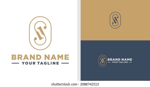 JS LOGO MONOGRAM LUXURIOSO SIMPLE EDITABLE