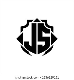 Js Logo Monogram Shield Line 3 Stock Vector (Royalty Free) 1836129151 ...