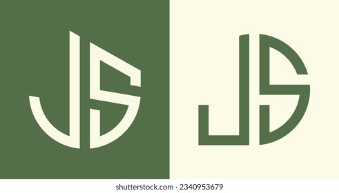 JS modern initial letter logo design vector bundle. It will be suitable for which company or brand name start those initial.