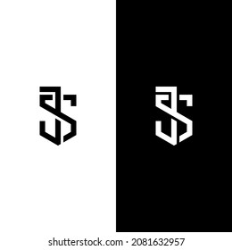 Plantilla de diseño de logotipo de monograma de JS