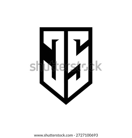 JS shield emblem Logo Design	