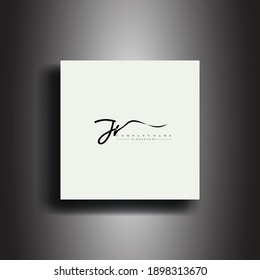 JS Signature style monogram.Calligraphic lettering icon and handwriting vector art.