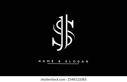 JS, SJ Abstract Letters Logo Monogram