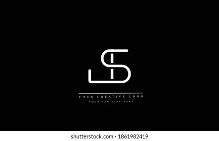 JS, SJ, J and S abstract vector logo monogram template
