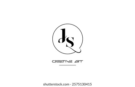 JS, SJ, J, S abstract letters logo monogram