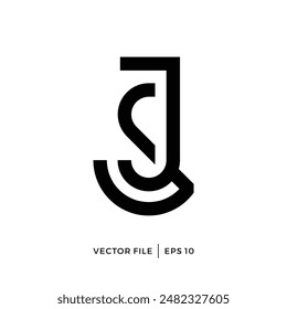 JS SJ letter initials logo design
