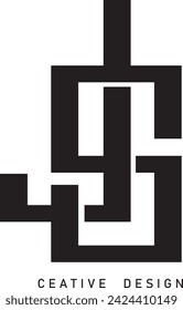 JS, SJ letter modern logo vector design