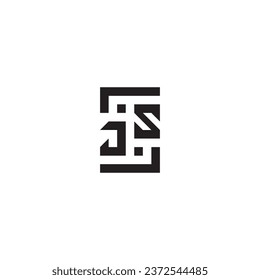 JS square concept retro logo in high quality professional design that will print well across any print media