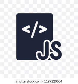 Js transparent icon. Js symbol design from Programming collection. Simple element vector illustration on transparent background.