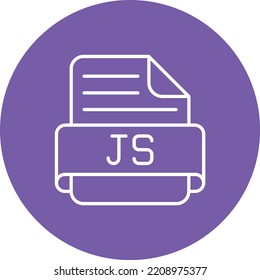 Js vector icon. Can be used for printing, mobile and web applications.