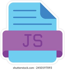 Js vector icon. Can be used for printing, mobile and web applications.
