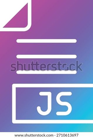 JS Vector Icon Design Illustration