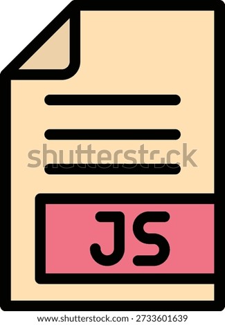 JS Vector Icon Design Illustration