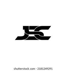 JSC letter monogram logo design vector