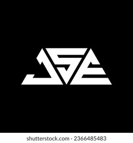 JSE Dreieck-Buchstaben Logo-Design mit Dreiecksform. JSE Dreieck Logo Design Monogramm. JSE Dreieck-Vektorlogo-Vorlage mit roter Farbe. JSE dreieckiges Logo Einfach, elegant und luxuriös.